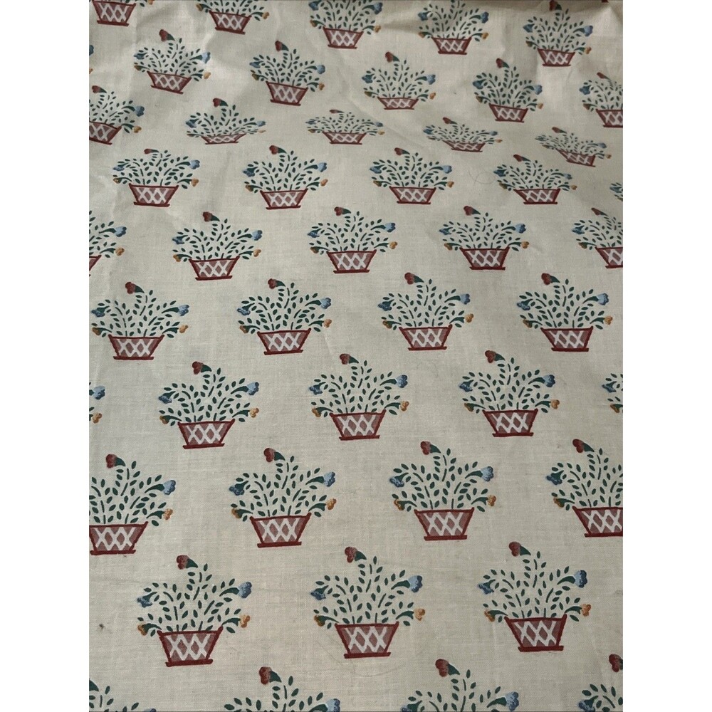 Vintage 1982 Museum of American Folk Art Fabric Kaufmann Chintz 3 Yds